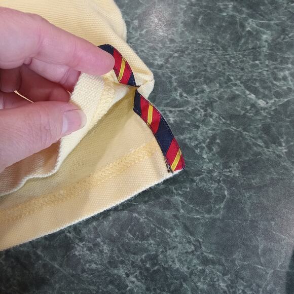 VTG RARE Ralph Lauren Rugby Big Kicker Short Sleeve Yellow Polo Shirt SZ Small - Picture 2 of 12